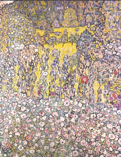 Paesaggio di giardino con cima di montagna da Gustav Klimt